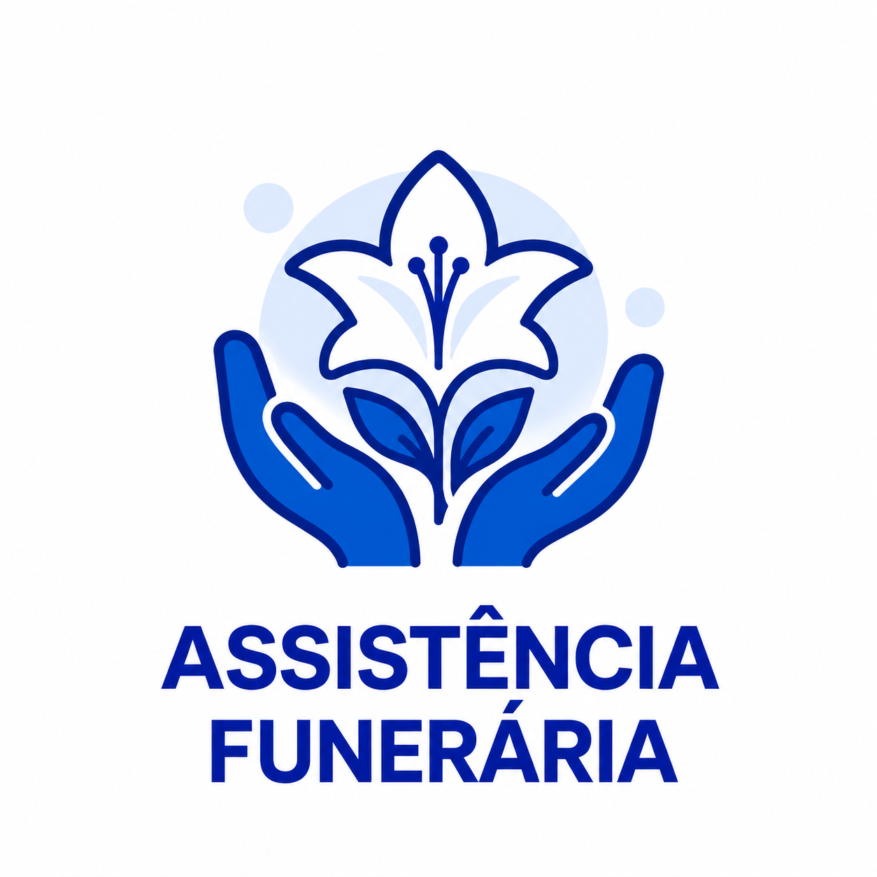 Mãos acolhedoras e lírio branco